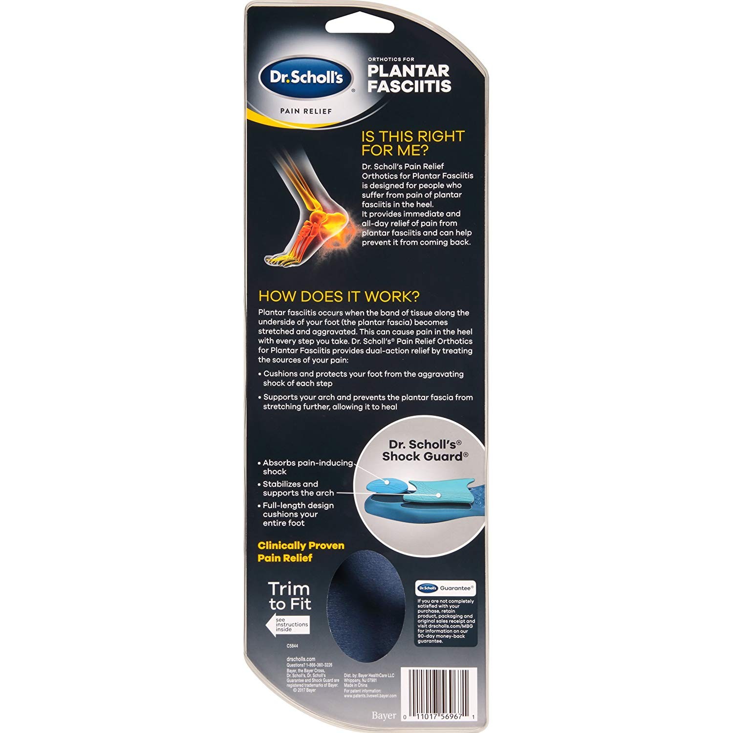 6 Pack Dr Scholls Pain Relief Orthotics Plantar Fasciitis Mens 8-13, 1 pair each