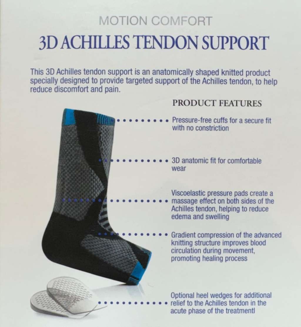 FLA Small PROLITE 3D Achilles Tendon Support Braces Charcoal