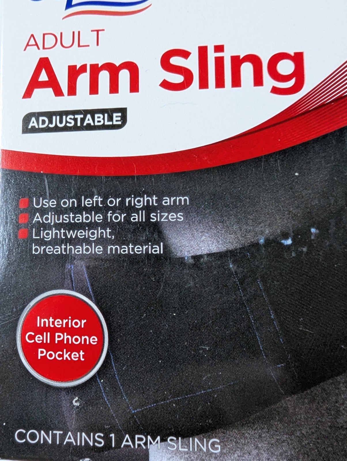 arm sling adult size adjustable left or right arm black new