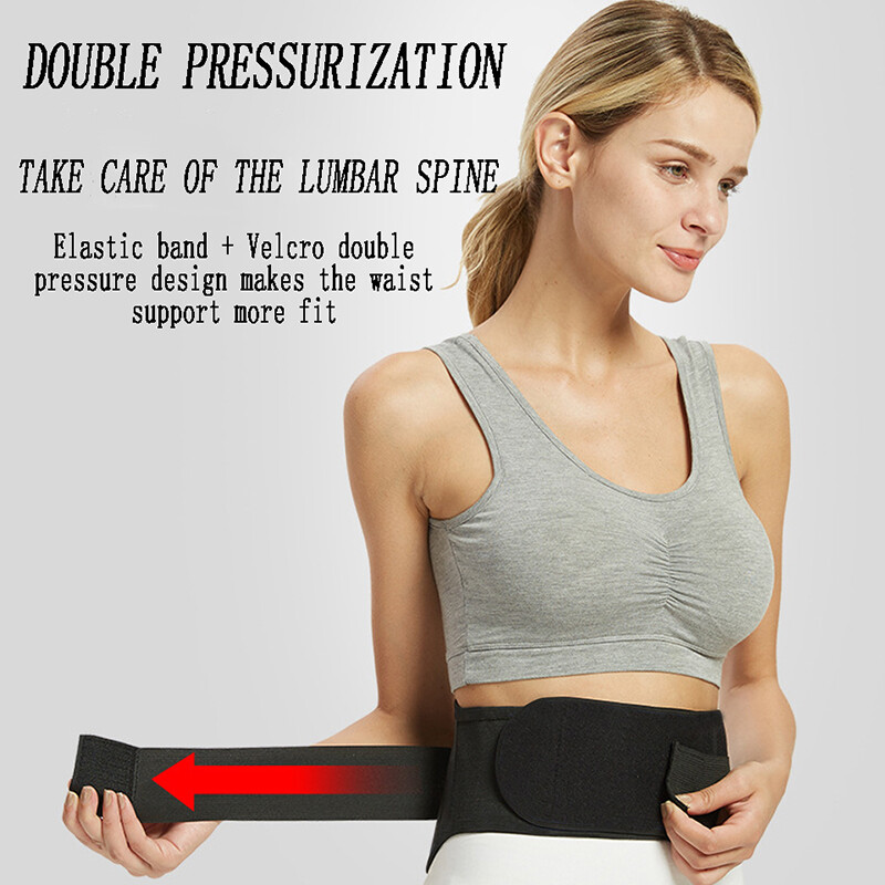 Magnetic Self Heating Lumbar Lower Back Support Brace Waist Belt Pain Relief
