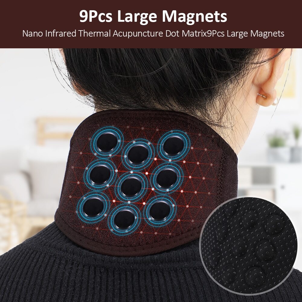 9/13pcs Support Heating Tourmaline Neck Self Brace Belt Infrared Magnet Therapy