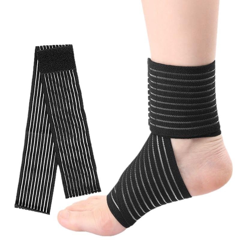 Adjustable Ankle Support Brace with Hook and Loop Closure – Breathable Anti-S…