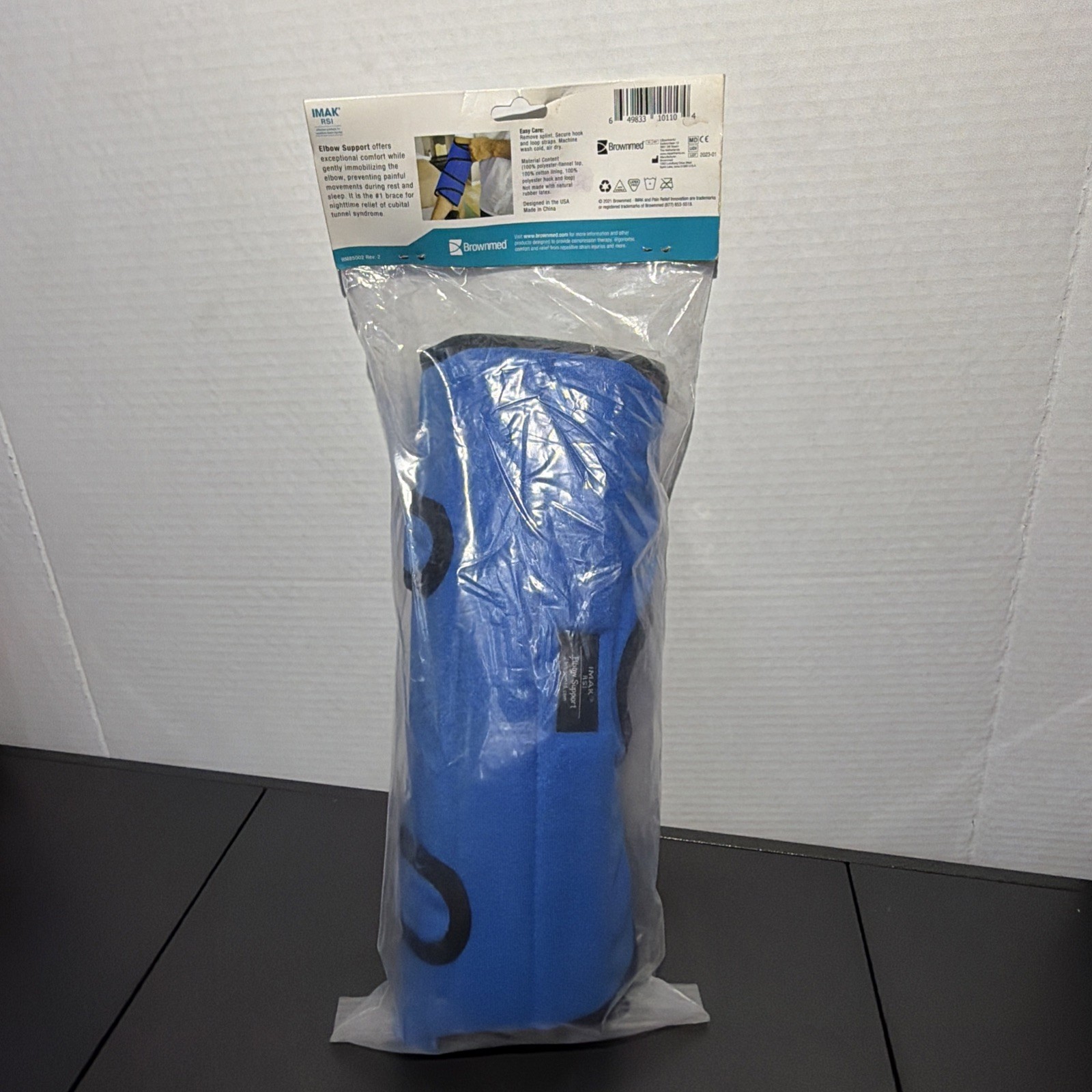 Brownmed IMAK RSI Elbow Support Brace – Blue NEW Adjustable Night-time X-Large