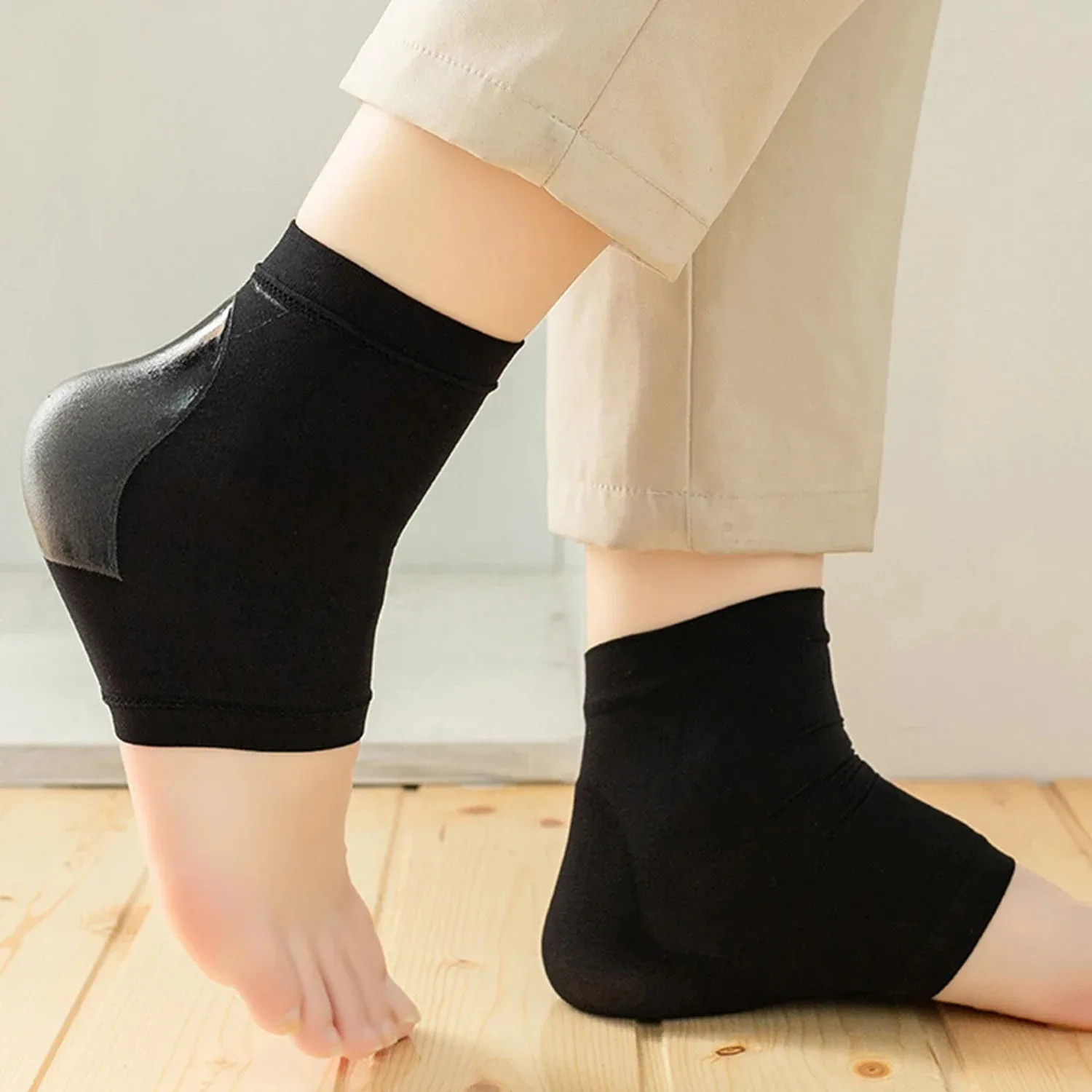 1pair upgraded high elasticity Silicone socks，Ankle protection socks，Ankle Suppo