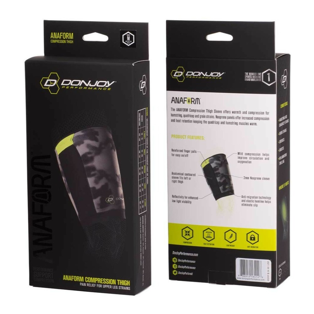 DonJoy Performance Anaform Compression Thigh Sleeve Large Black