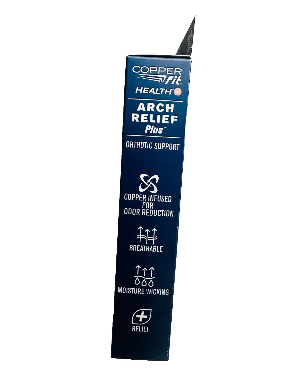 Copper Fit Health Unisex Arch Relief Plus with Built-In Orthotic Support – Black