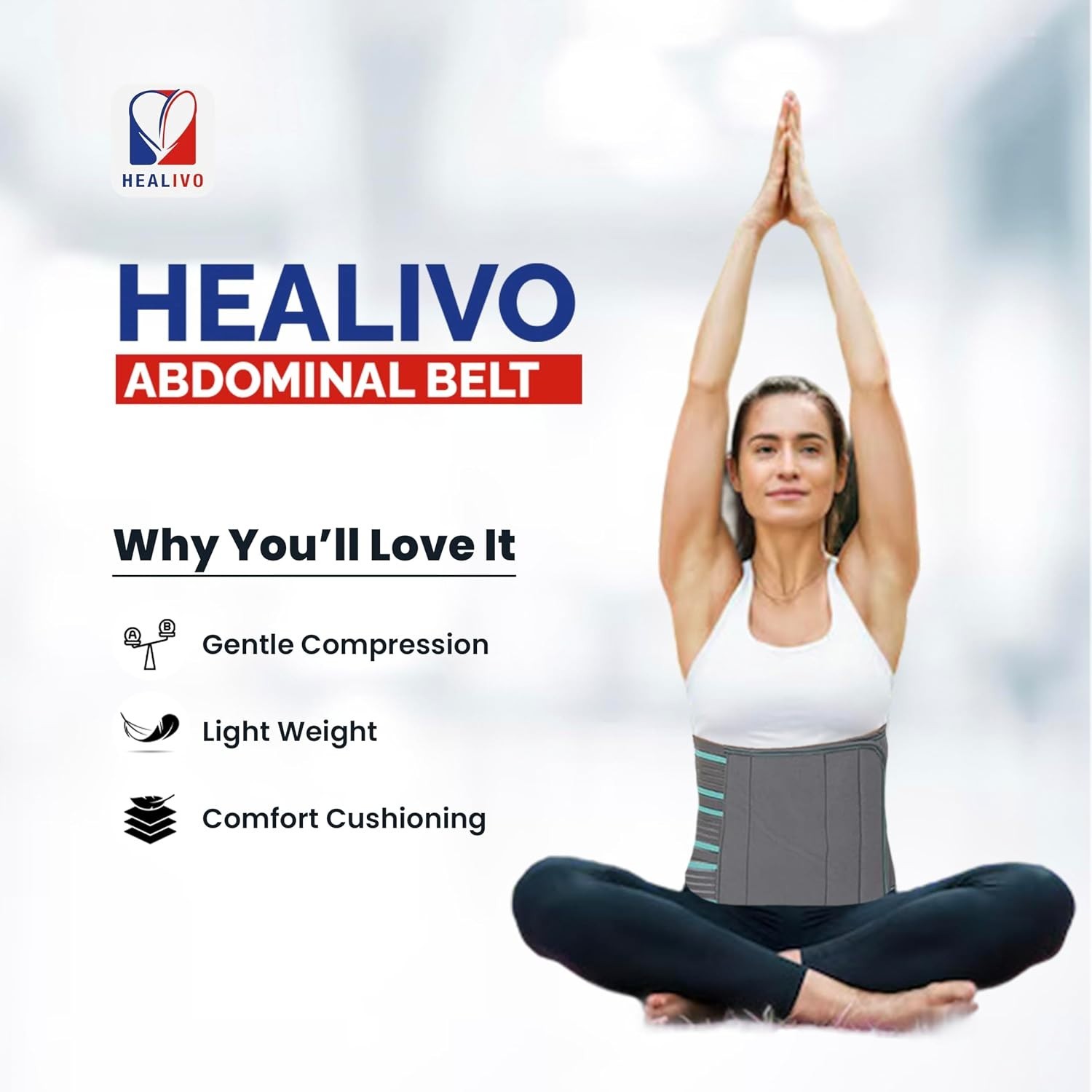 Abdominal Belt for Men & Women 3XL | 3-Panel Abdominal Binder for Post-Surgery