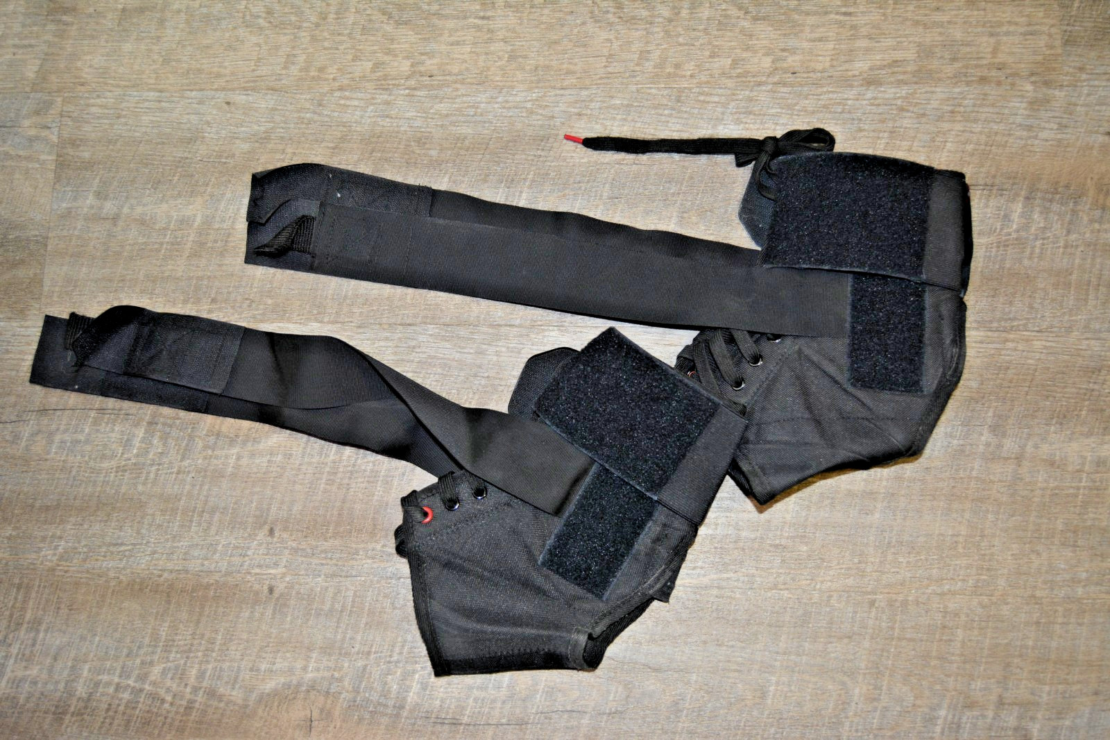 Set 2 McDavid 195 Ankle Brace Adjustable w/ Laces Black Unisex Stabilization