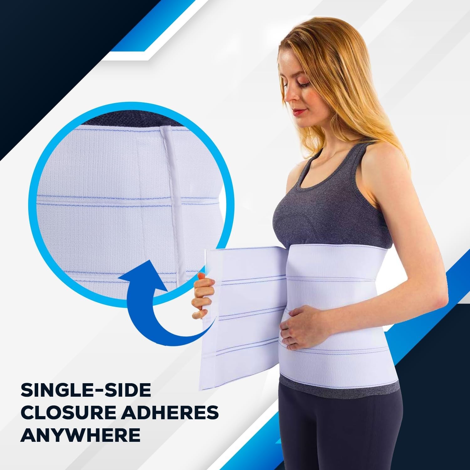 Abdominal Binder 12″ Post-Surgery Compression Belt for Hernia Recovery