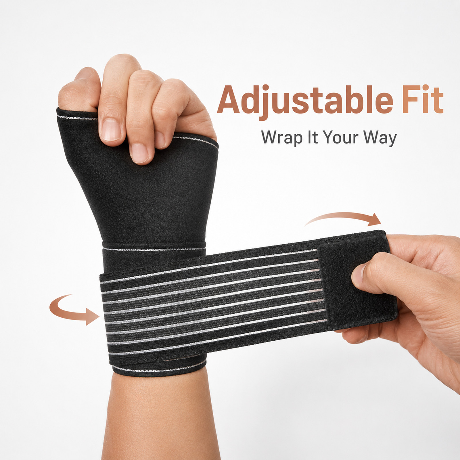 Premium Adjustable Palm & Wrist Support Compression Wrap Thumb Brace Sports Gym