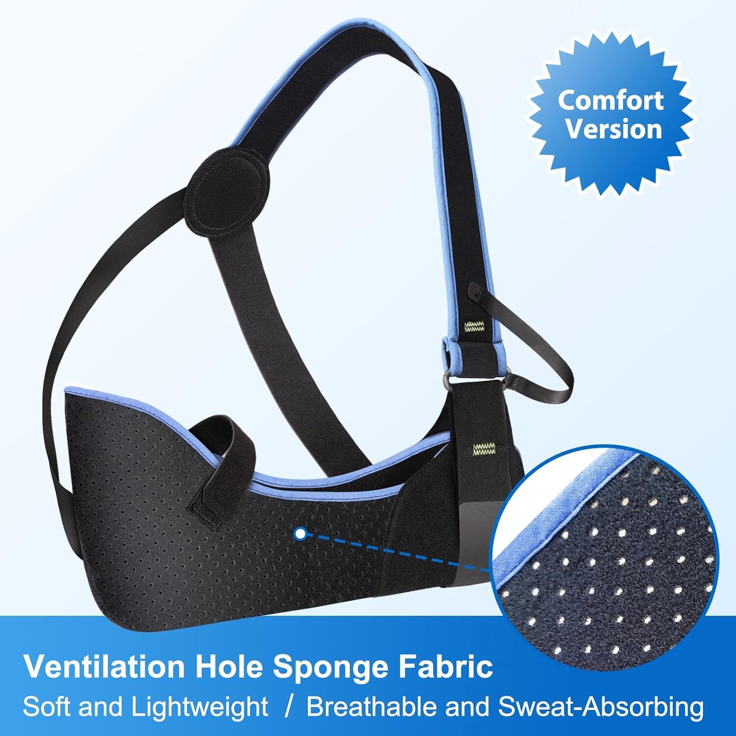 VELPEAU Arm Sling Shoulder Immobilizer Rotator Cuff Support Brace Size LARGE