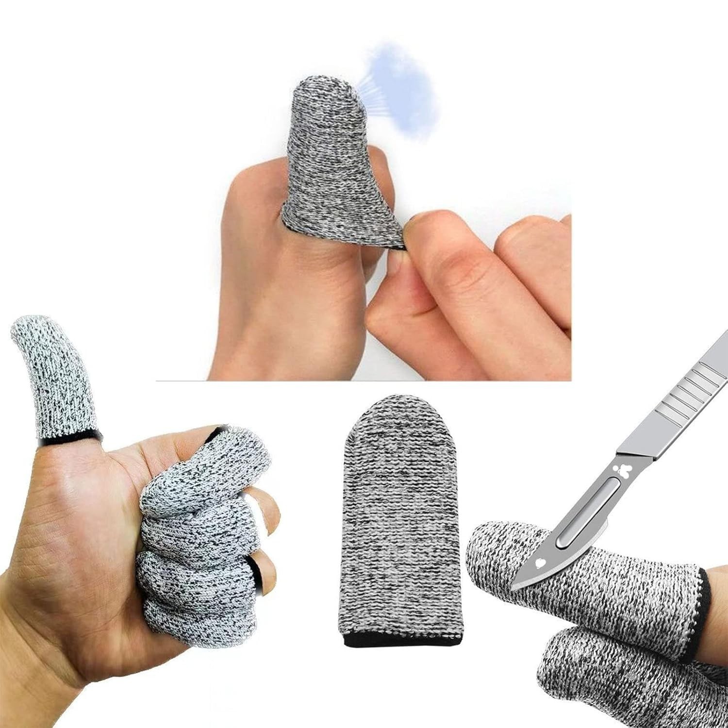 14pcs Cut-Resistant Finger Cots – Reusable Anti-Cut Protectors for All Tasks