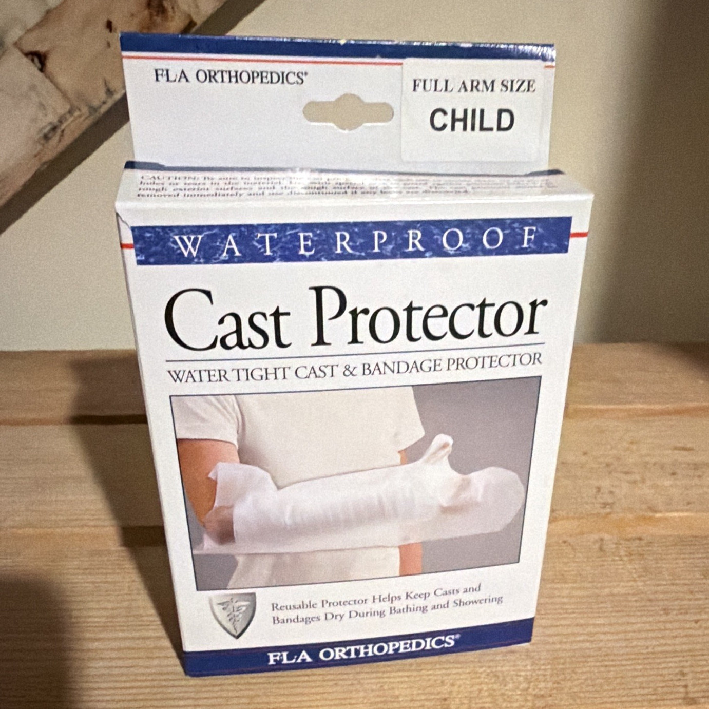 FLA Orthopedics Waterproof Cast Protector Full Arm Child Size Clear Plastic