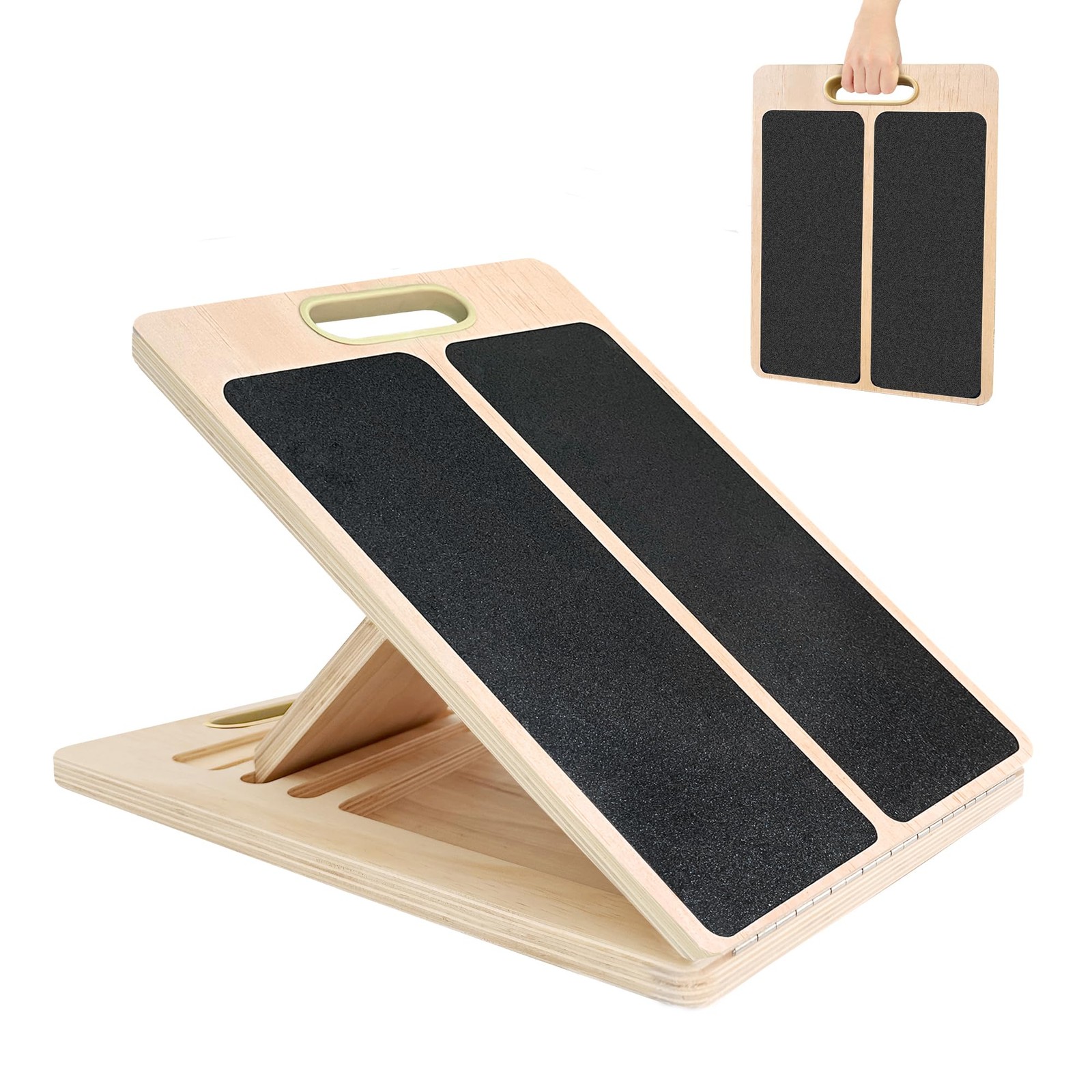 Slant Board for Calf Stretching, Adjustable Portable Wooden wooden