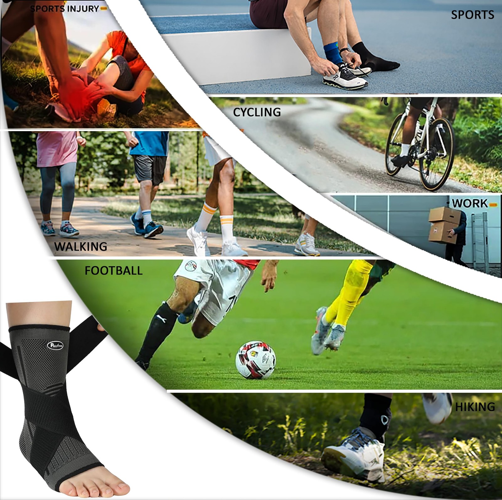 Ankle Braces for Men & Women Stabilizing – Adjustable Ankle Brace for Spraine…