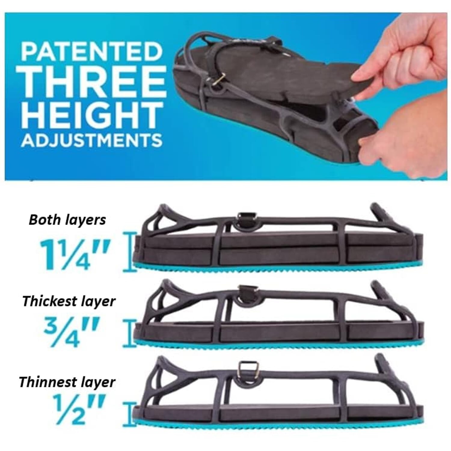 Authentic Shoe Balancer with 3 Height Adjustments for Pain Relief – Medium Size