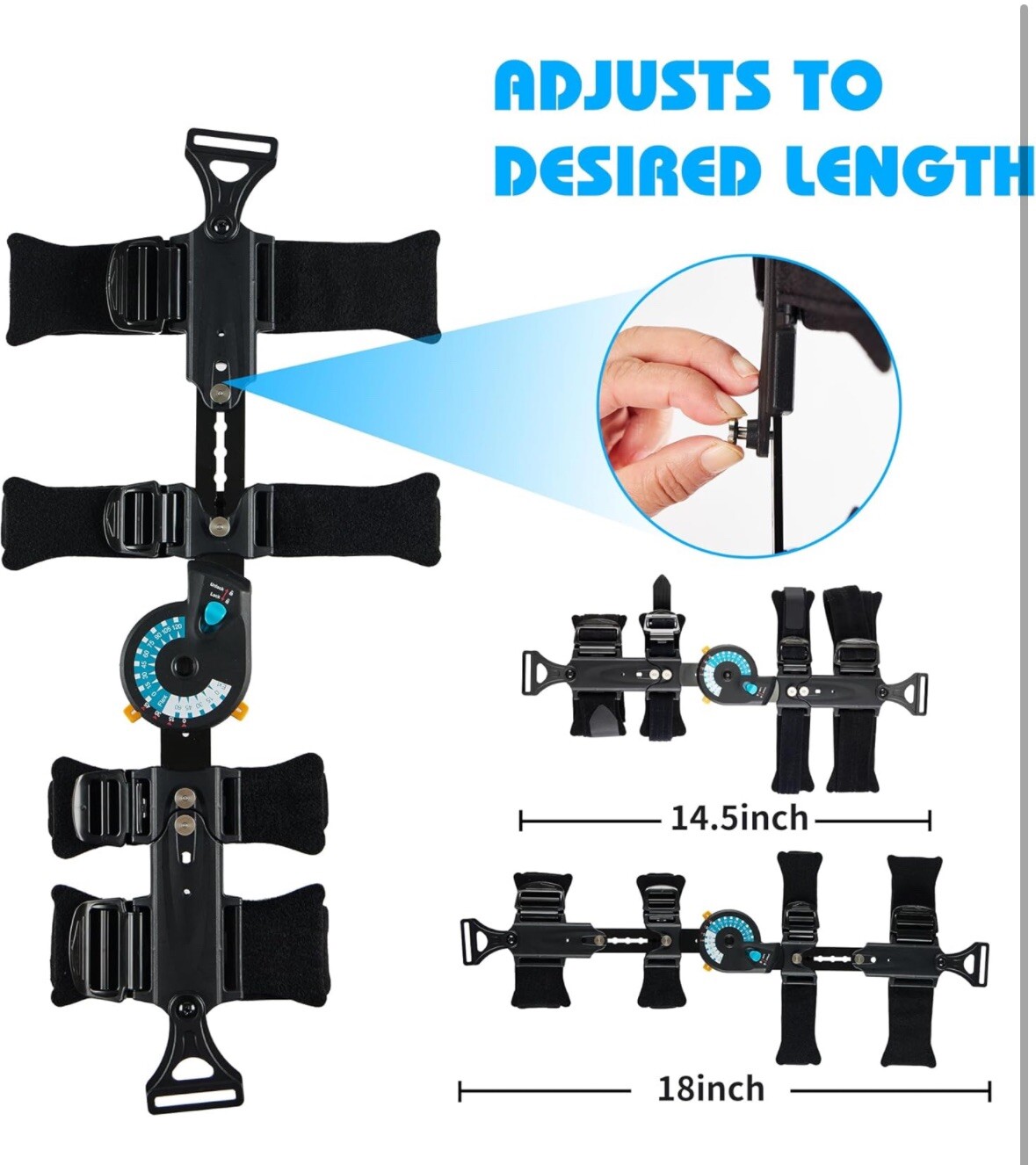 Hinged ROM Elbow Brace Adjustable Post OP Splint Supporting Recovery Right