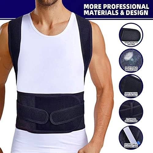 Posture Corrector Support Magnetic Back Shoulder Brace Belt Band For Men Women