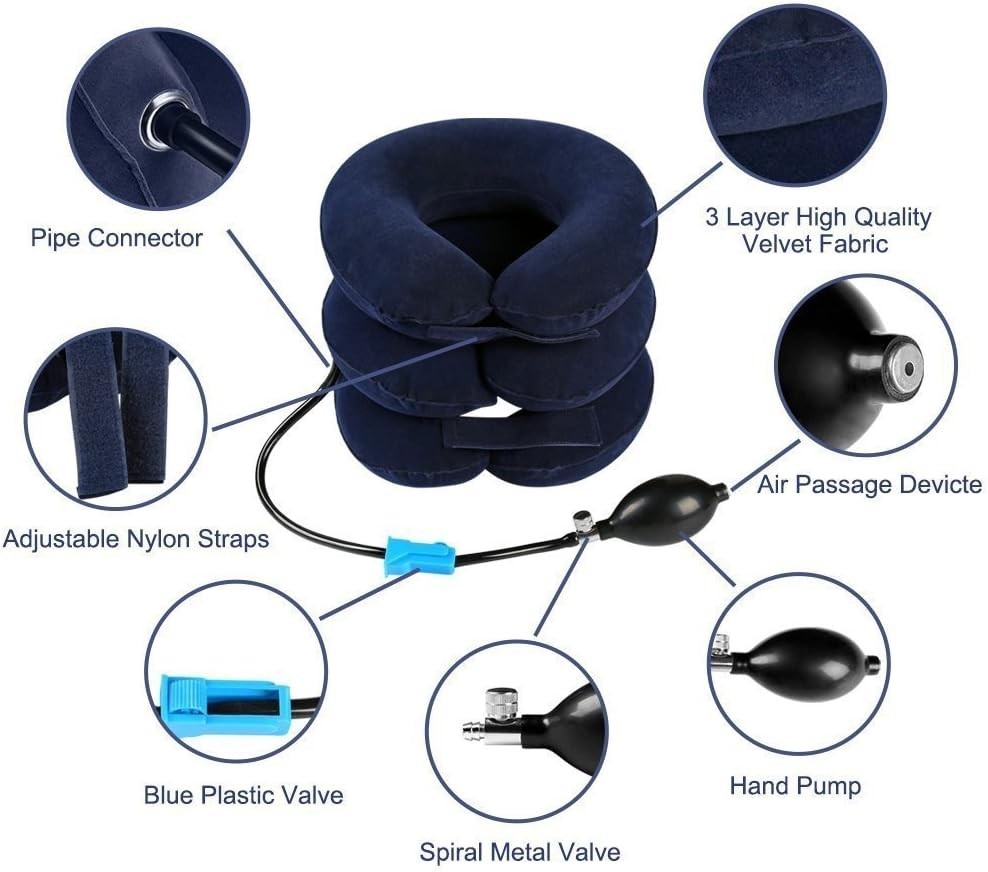 Cervical Neck Traction Device Inflatable Neck Stretcher, Easy to Use for Chro…