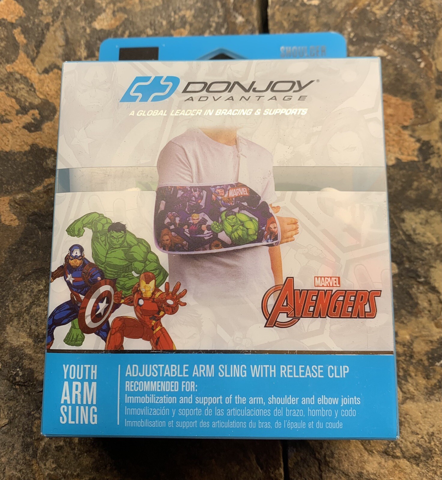 Donjoy Marvel Avengers Youth Arm Sling. New In Box.