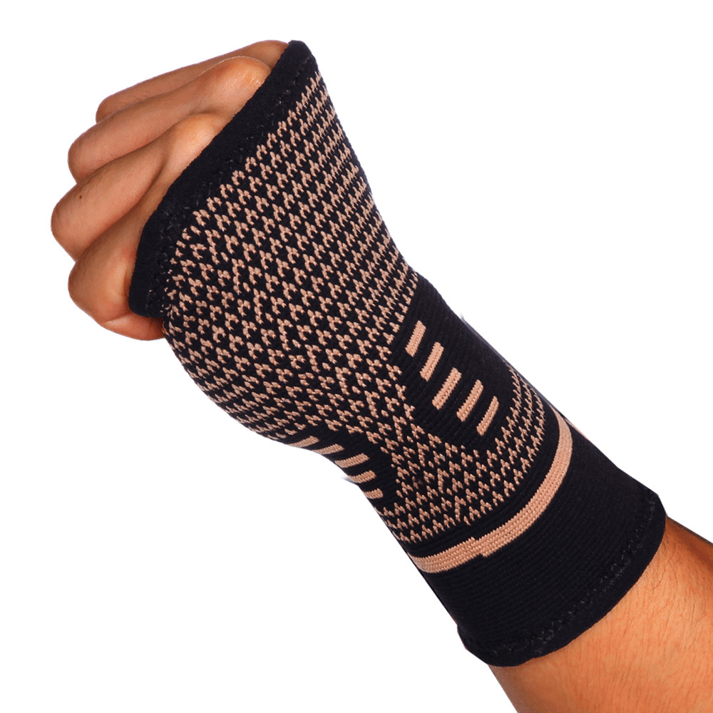 Copper Wrist Brace Support Compression Sleeve Arthritis Gym Carpal Tunnel Hand