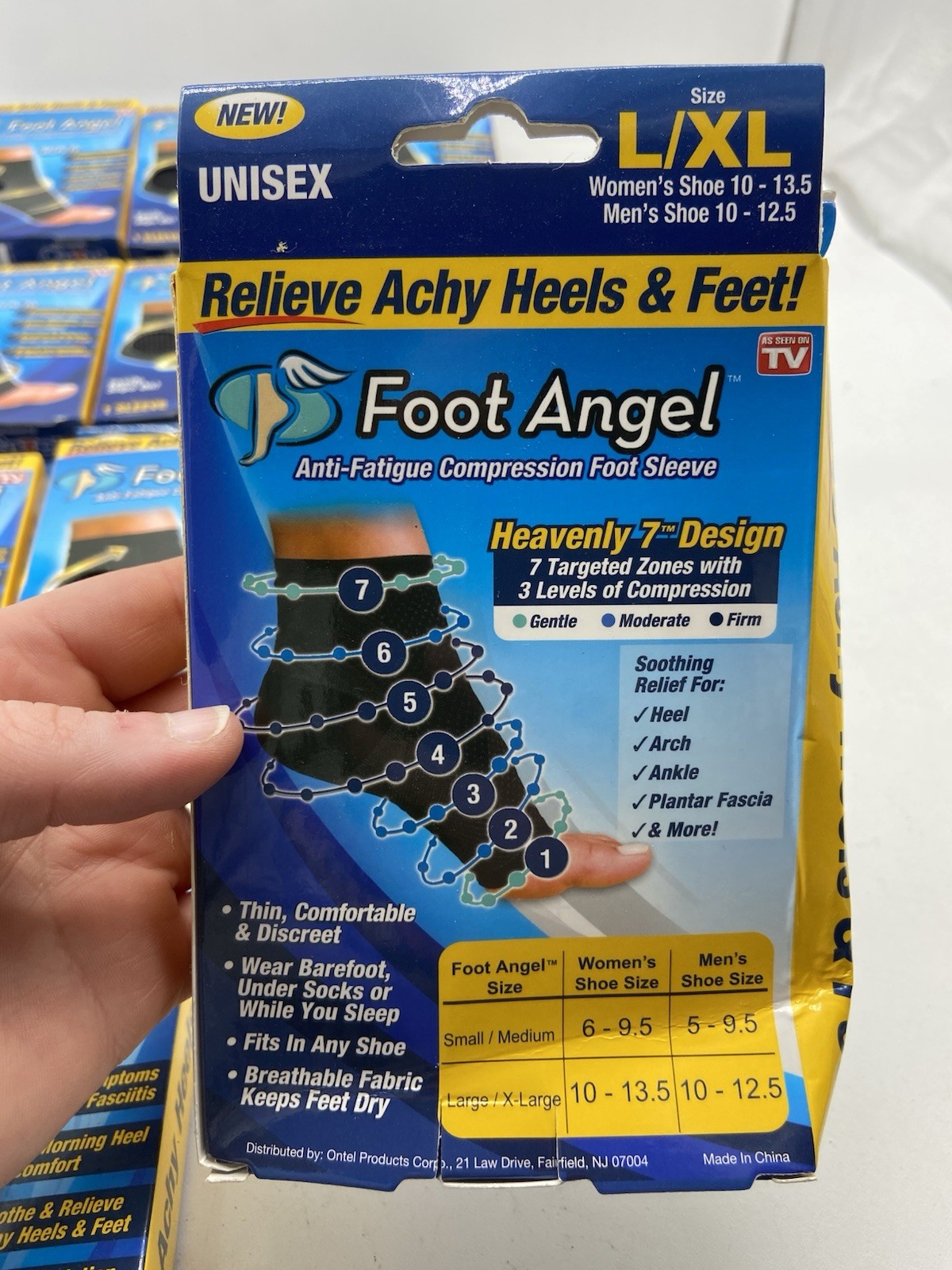 11x Foot Angel Anti-Fatigue Plantar Fasciitis Compression Foot Sleeve Size L/XL