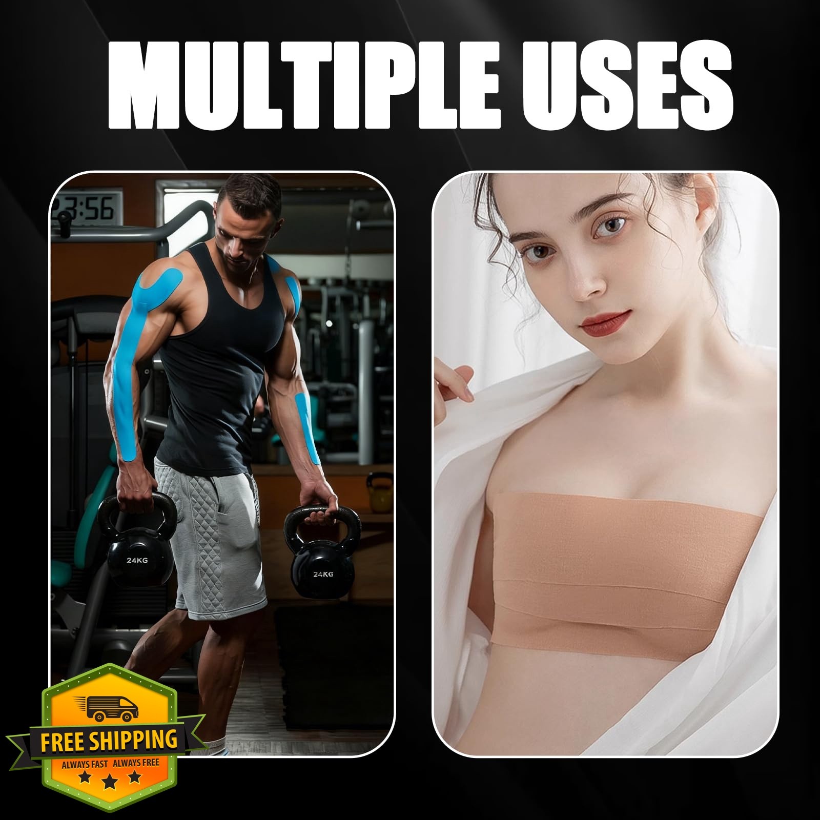 ANAMPION Kinesiology Tape 4×10″ Flesh
