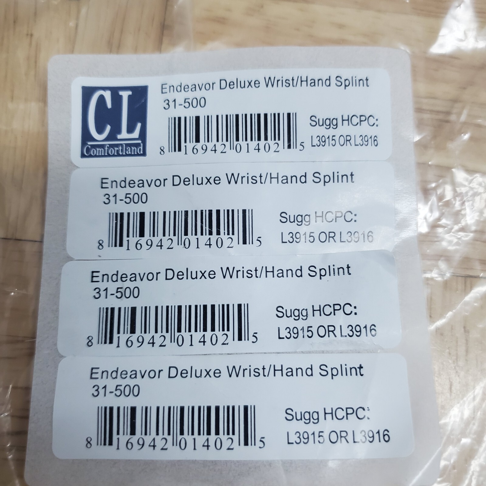 Comfortland Medical Endeavor Deluxe Wrist/Hand Splint 31-500