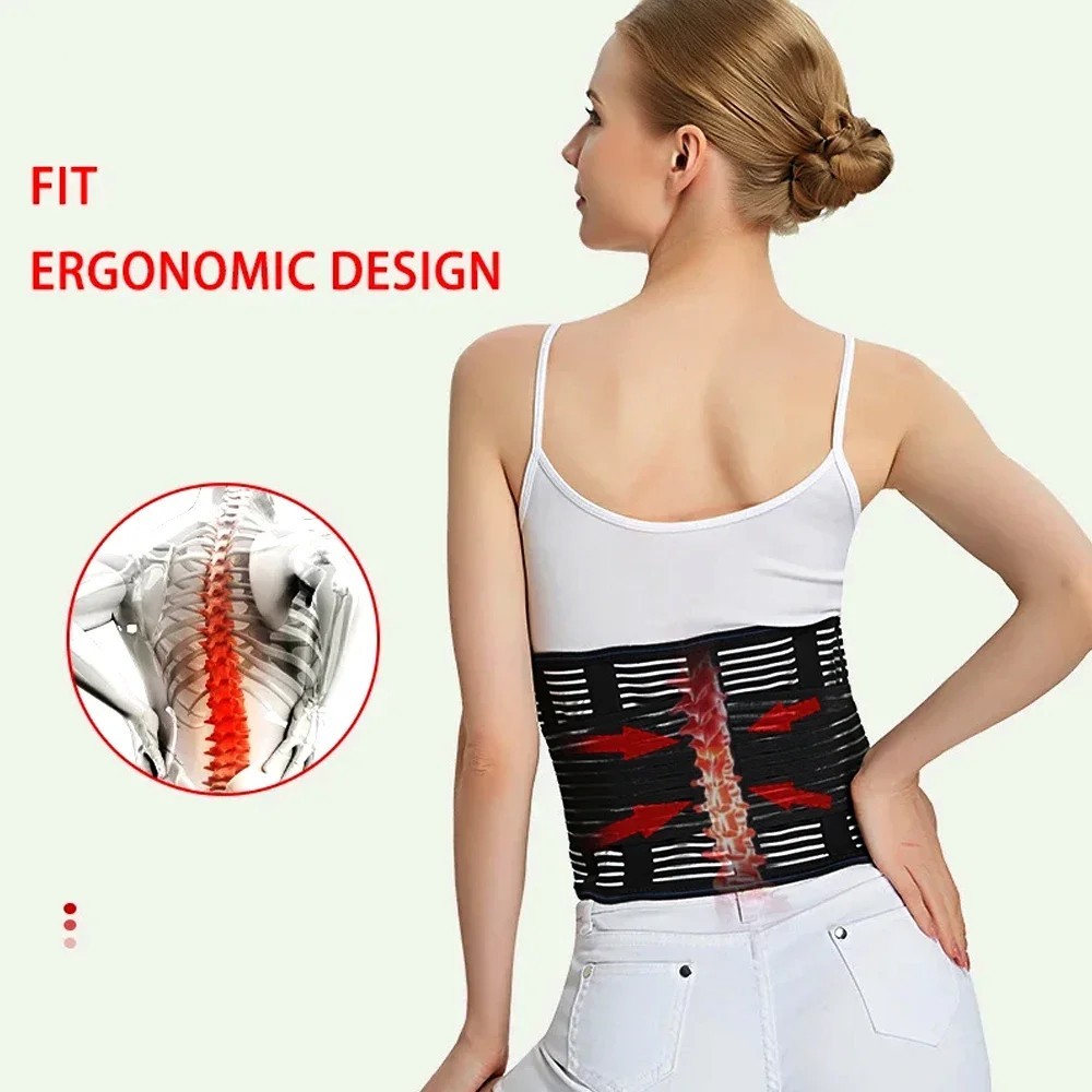 Adjustable Lower Back Brace Lumbar Support Waist Belt For Men Women Pain Relief