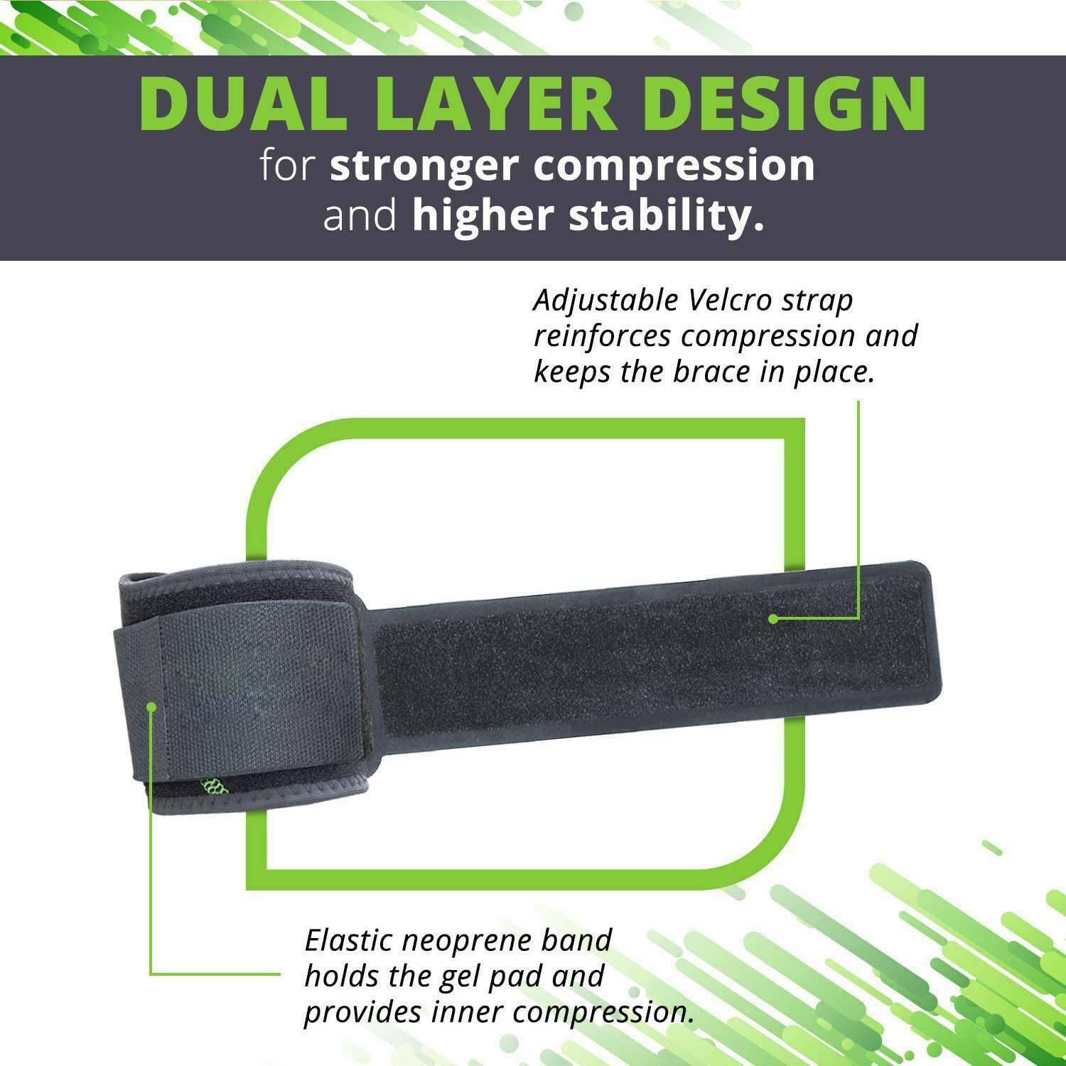 Elbow Brace Strap Tendinitis Golf Tennis Arthritis Pain Relief Pad Support