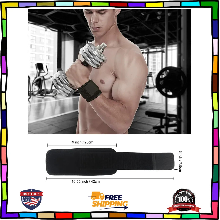 2 Pack Adjustable Wrist Support Braces for Weightlifting Carpal Tunnel Black