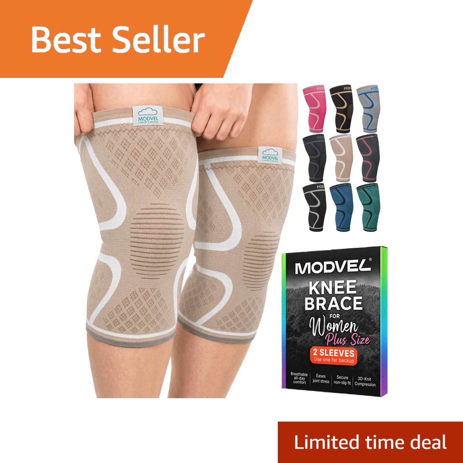 Modvel Knee Brace Nude XX-Large Set A 2 Pack