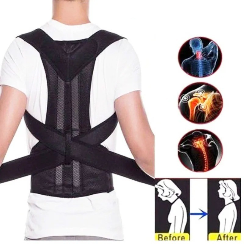 Adjustable Posture Corrector Low Back Support Shoulder Brace Belt For Men Women