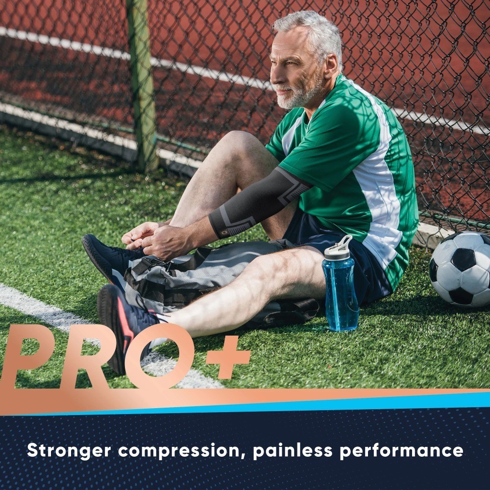 PRO+ Powerknit Performance Elbow Sleeve S/M: Compression for Tennis Elbow,