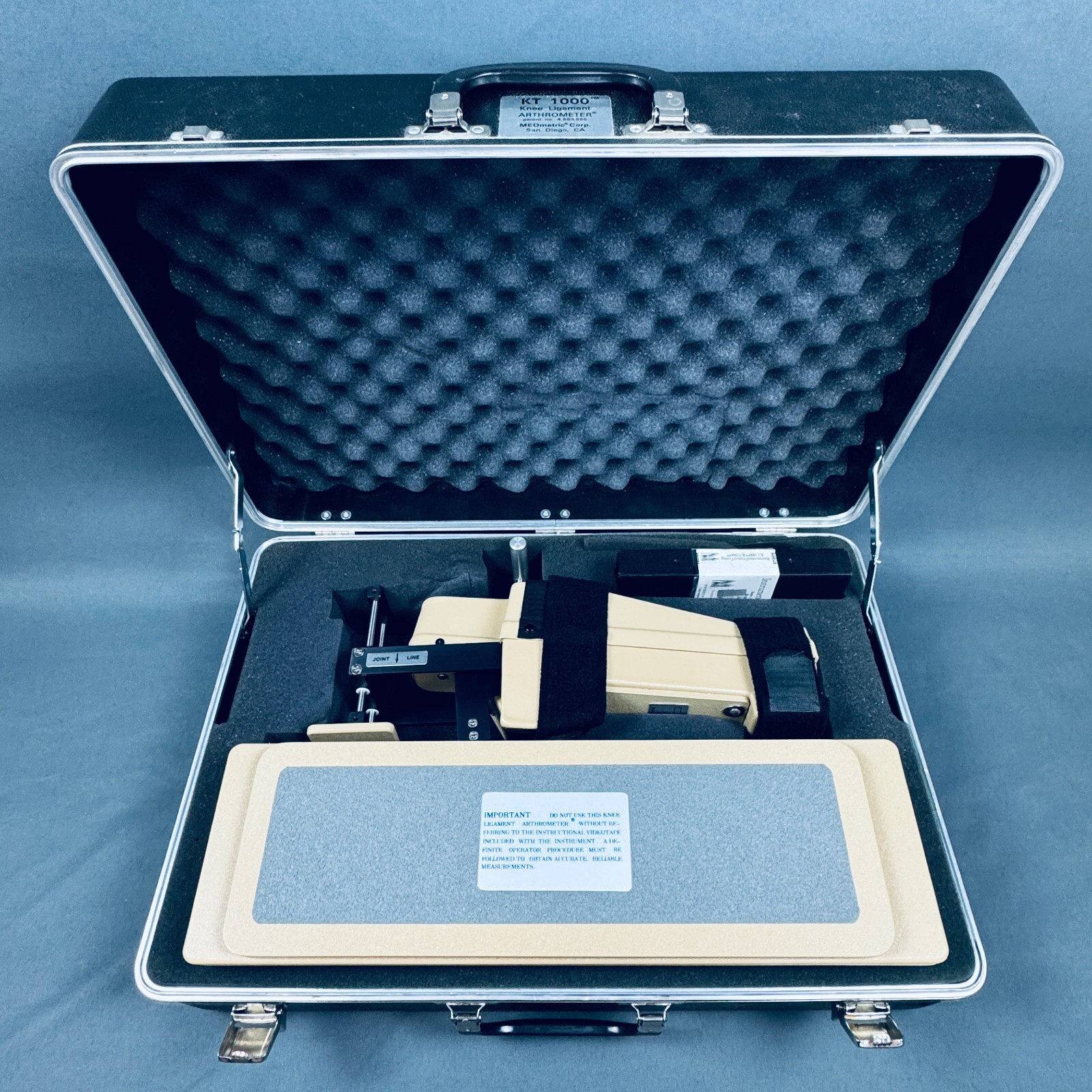 KT 1000 Knee Ligament Arthrometer ACL Joint Laxity MEDmetric Corp KT2582-3T
