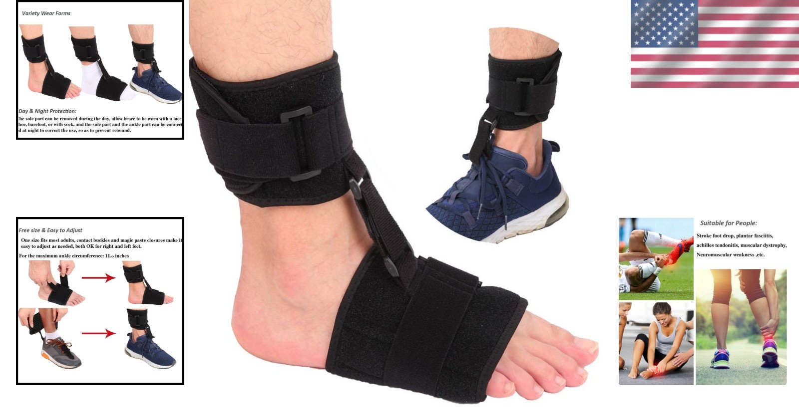 Unisex Adult AFO Drop Foot Brace – Comfortable Gait Improvement Solution