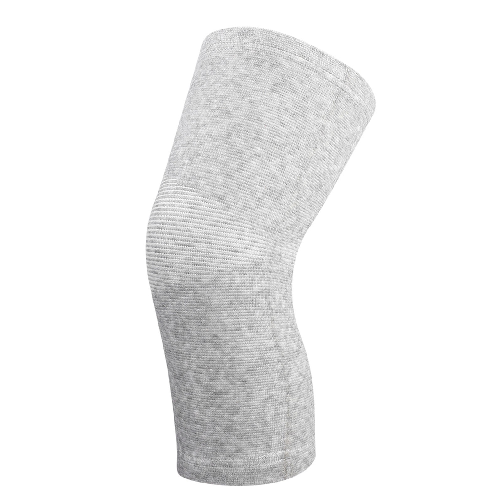 1 Pair Elastic Bamboo Knee Protector Carbon Fiber Sleeve (Gray L)