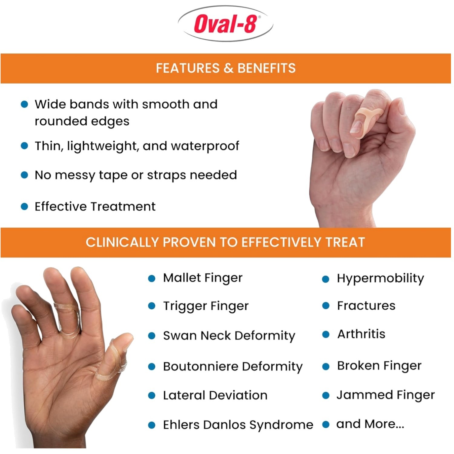 Versatile 3-Point Pressure Finger Brace