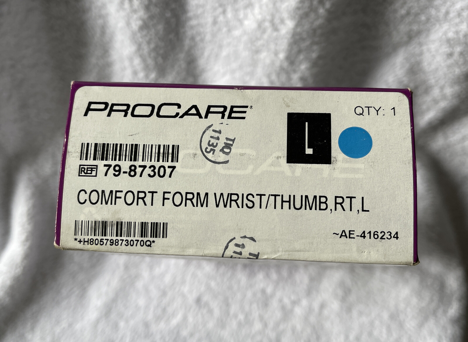 PROCARE Comfort Form Wrist / Thumb Right Hand Black Large