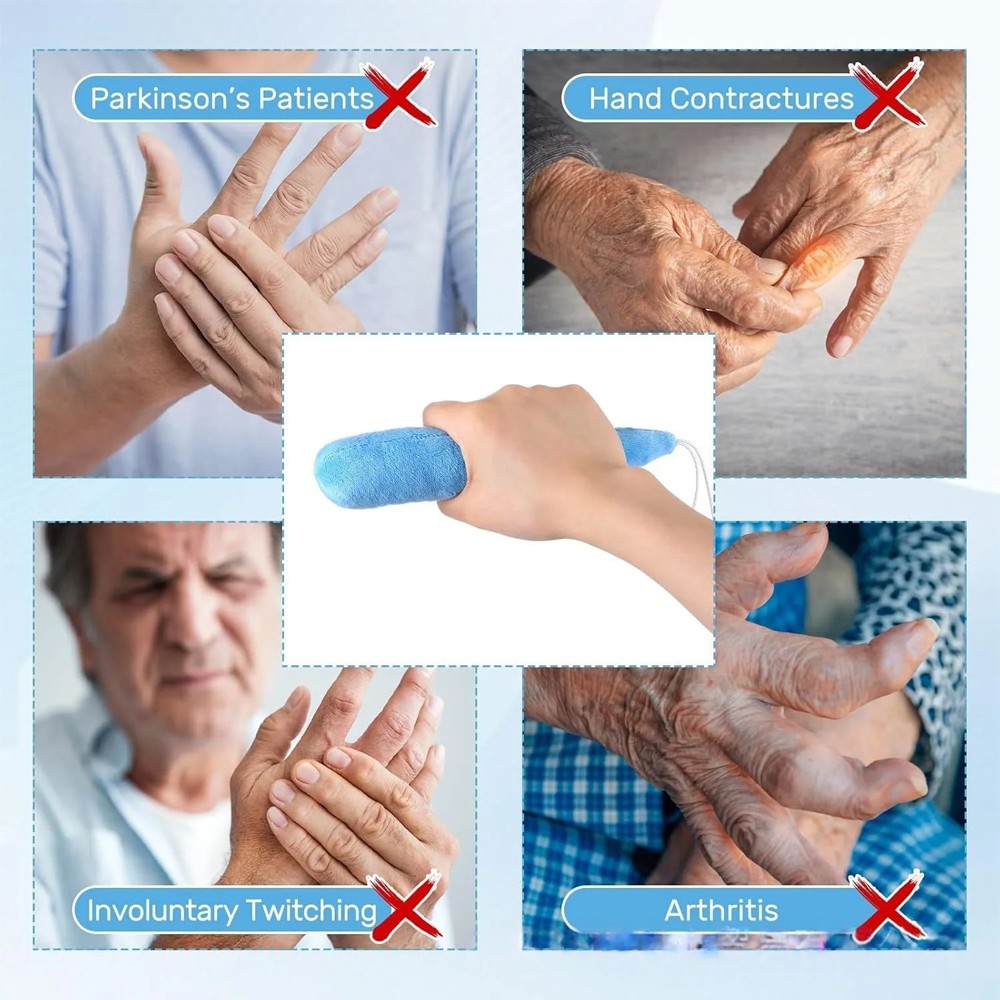 2x Comfortable Hand Grip fits Contracture Prevention, Elderly Hand Exercise Tool