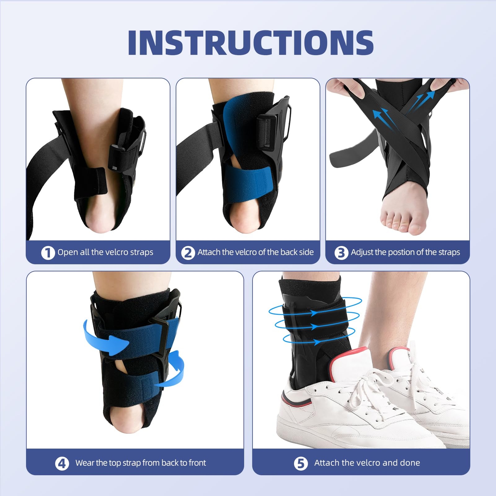 Ankle Support Brace Sprain Guard Compression Plantar Foot Fasciitis Wrap Sports