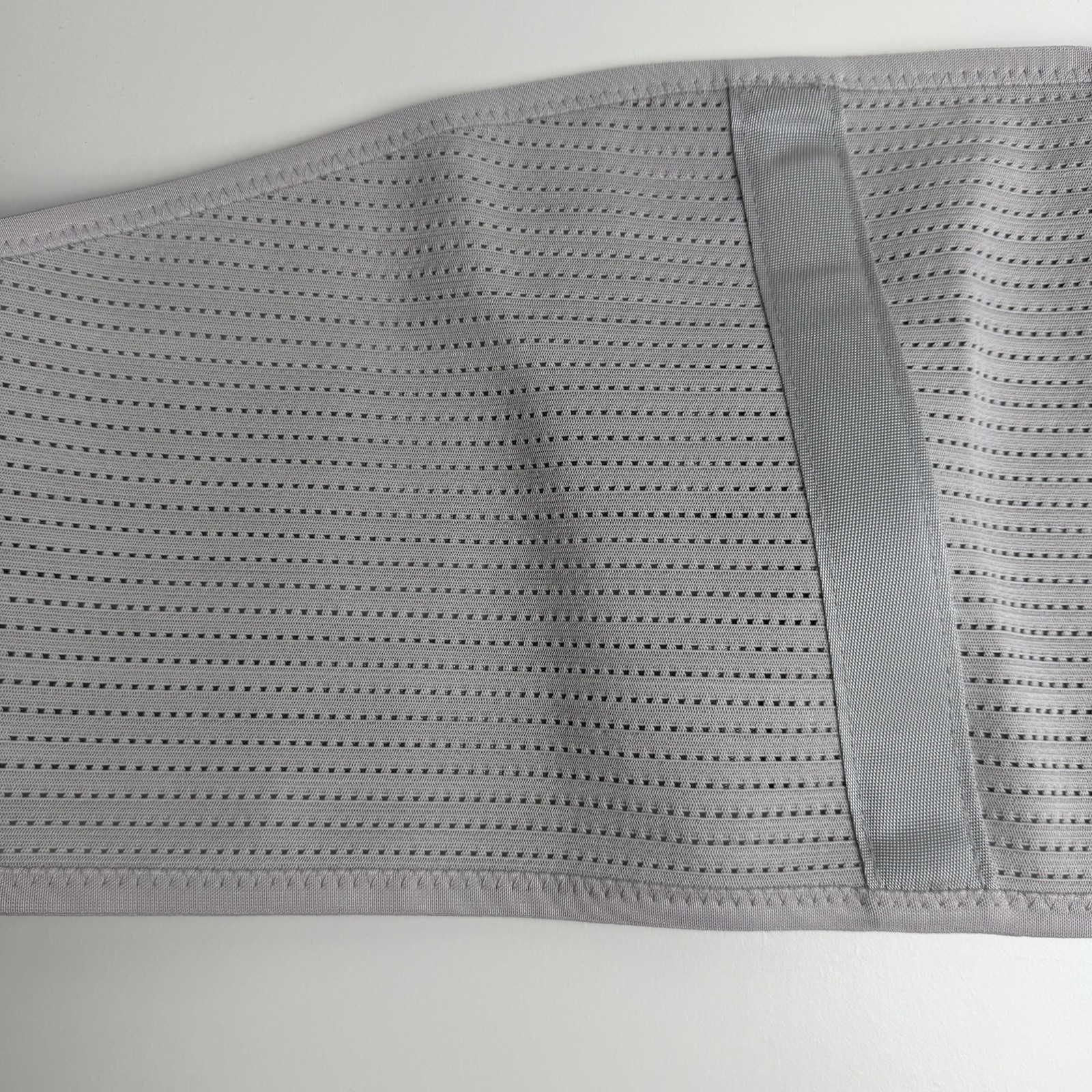 2XL Lumbar Back Support Brace Gray Adjustable Compression Belt Breathable 46”