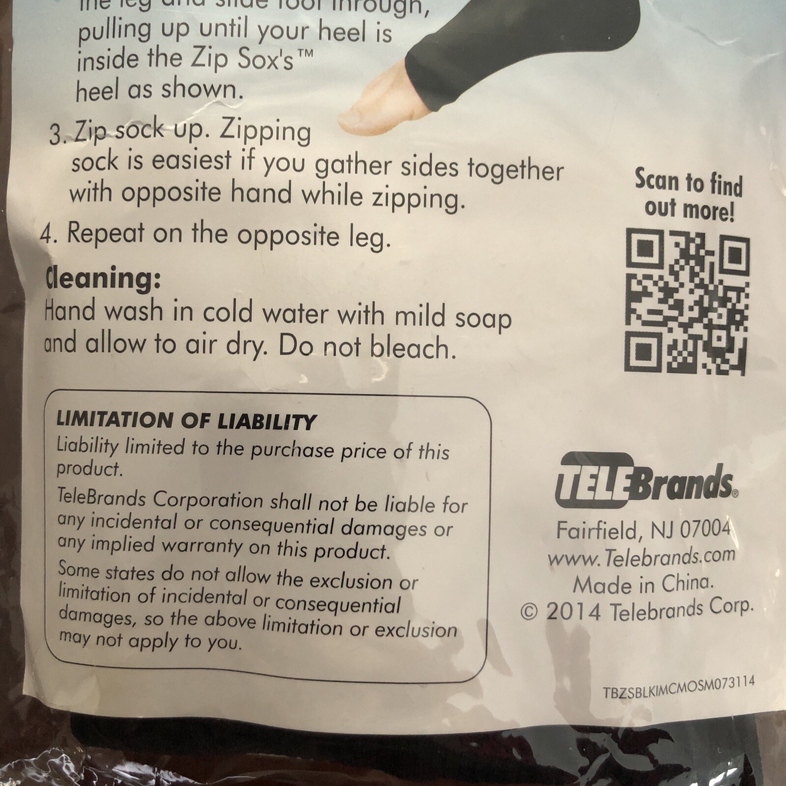 Zip Sox open toe zip up compression socks – black unisex Sm/Med – Brand New NIP
