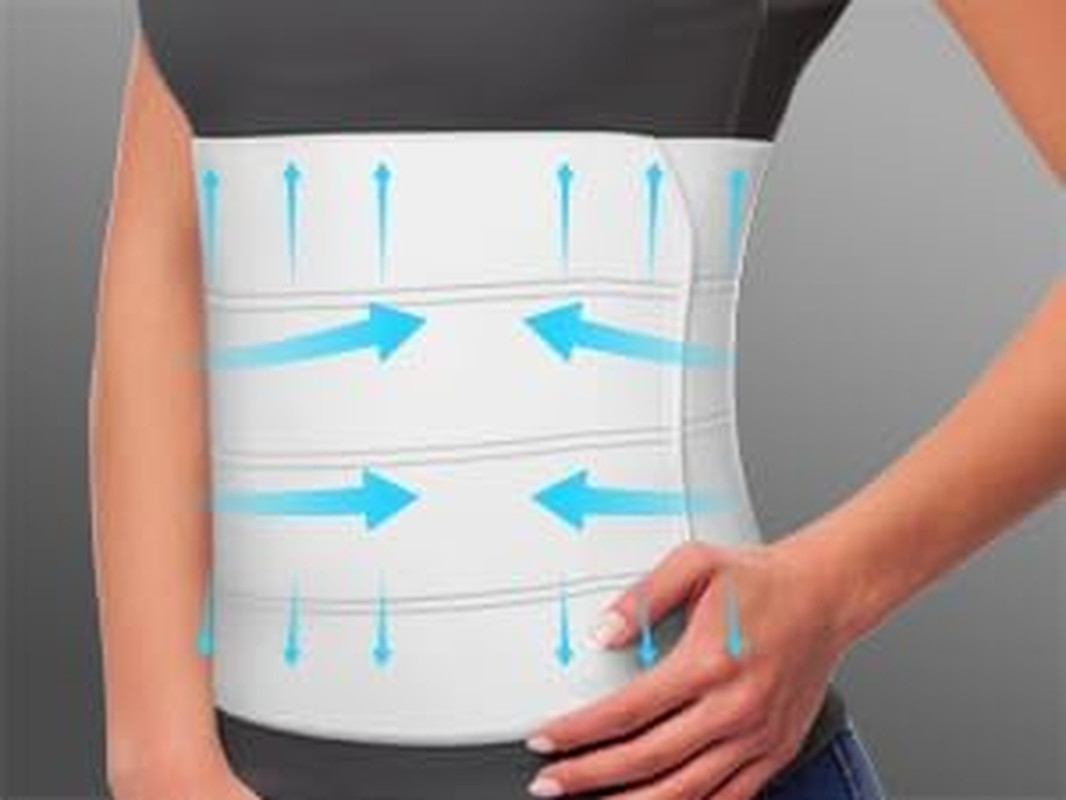 Abdominal Binder for Women & Men Post Surgery Recovery, 12 Inch 4 Panel Waist Co