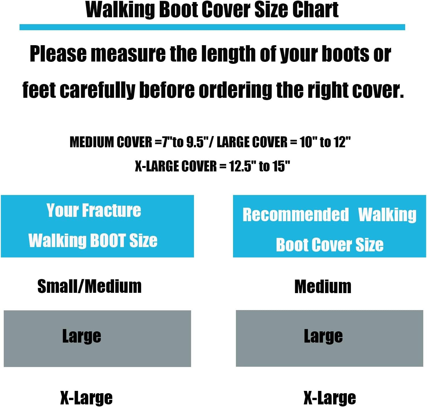 2 Pcs Air Cam Walking Boot Covers, Fracture Medical Cast Boots Shoe Covers for B