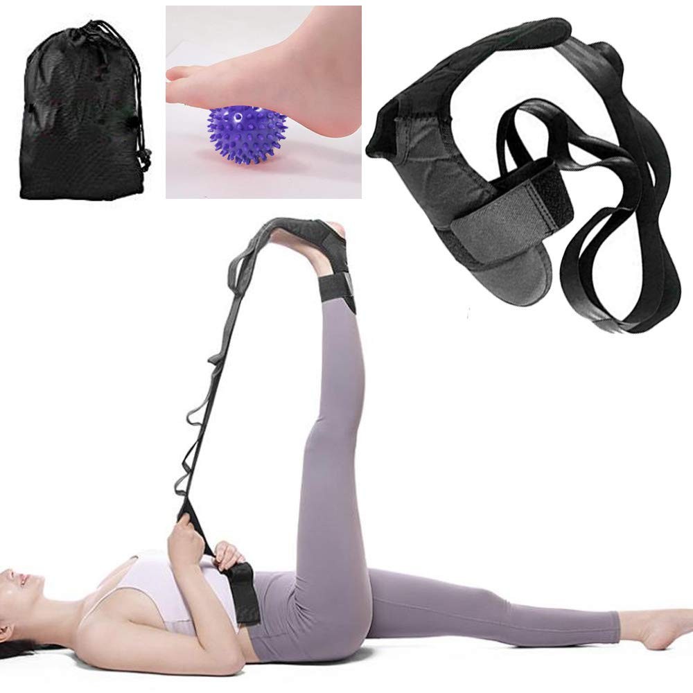 Autonomier Foot and Calf Stretcher, Leg Hamstring Black