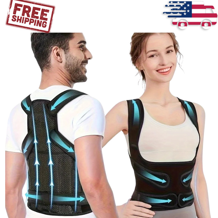Back Brace Posture Correction Women Men Shoulder Straightner Adjustable Support