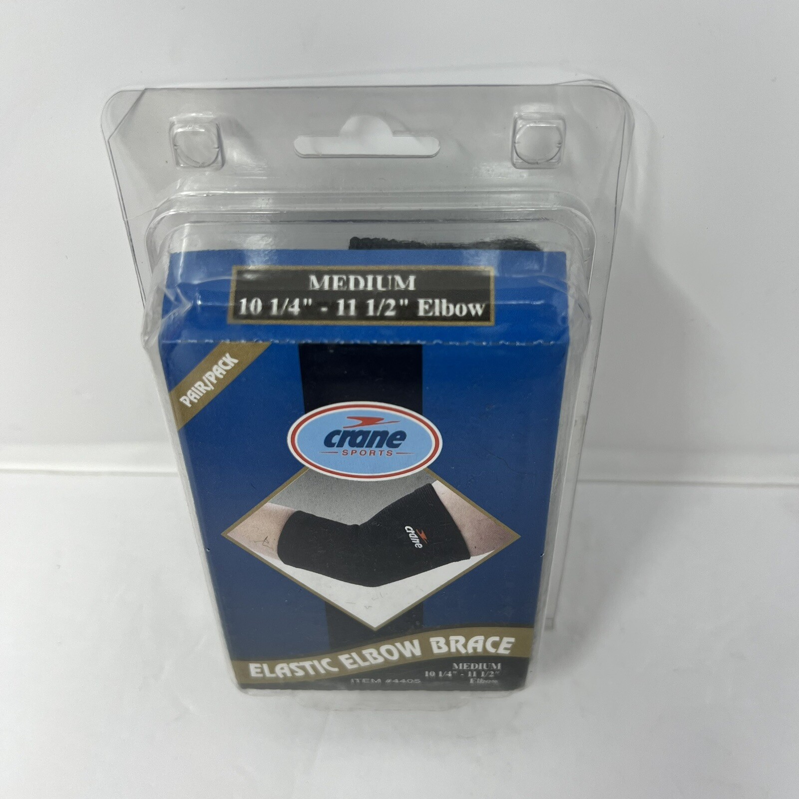 Crane Sports Elastic Elbow Support Brace Black Medium 10 1/4 – 11 1/2 Brand New