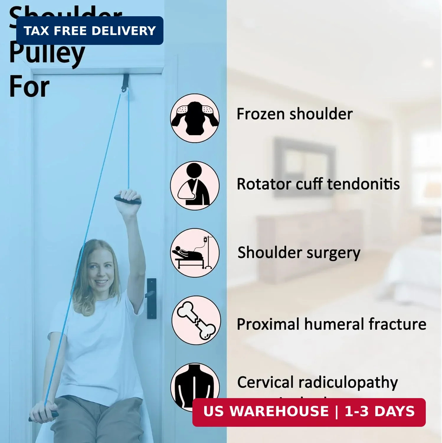 Shoulder Pulley Over The Door Physical Therapy System | Over-the-door exercise p