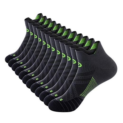 Ankle Compression Sock for Men and Women Large-X-Large New Gray (6 Pairs)